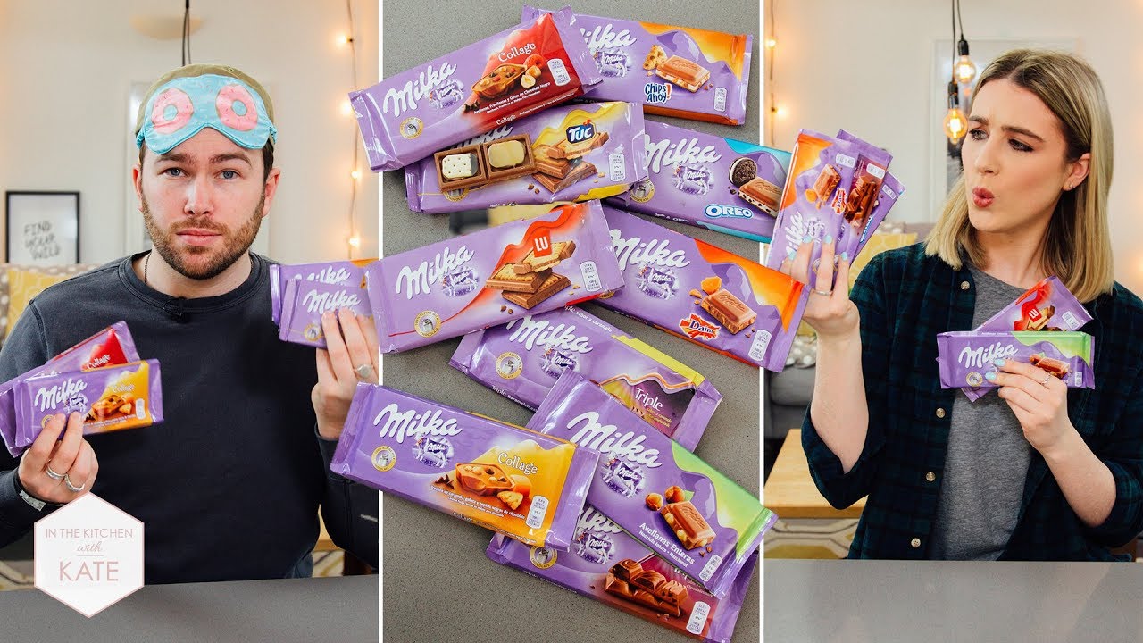 Trying every flavour of Milka Blind-folded - This With Them