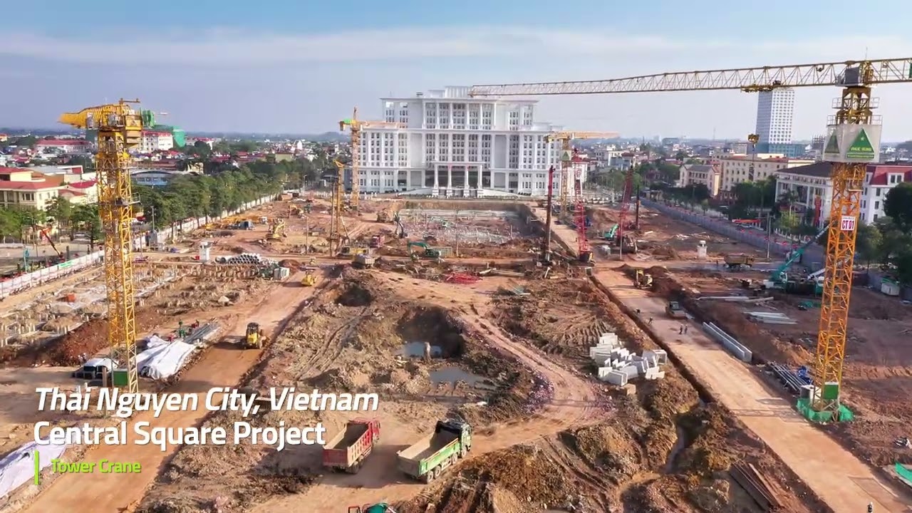 #zoomlion Tower crane at construction of Central Square Project | Cẩu tháp Zoomlion #machinery
