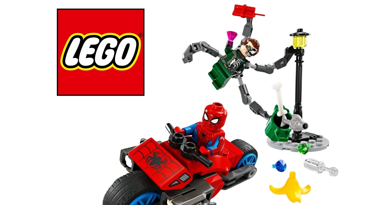 LEGO Marvel Motorcycle Chase: Spider-Man vs. Doc Ock Venom 76275 #Lego #StopMotion #marvel
