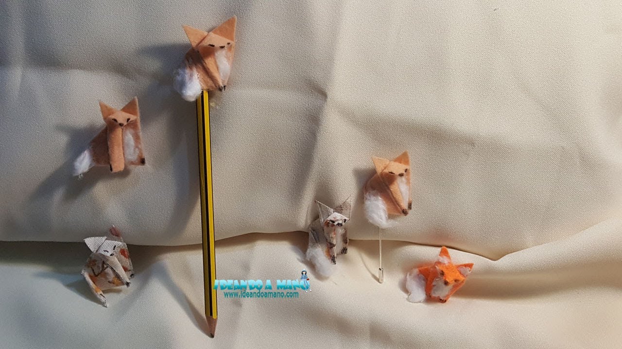 Broches en fieltro y tela con los pasos más lentos