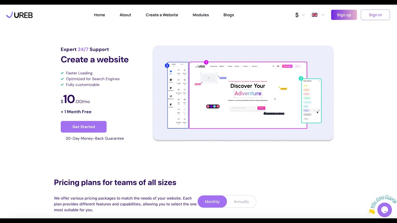Create Your Dream Website in Minutes with ureb.com!