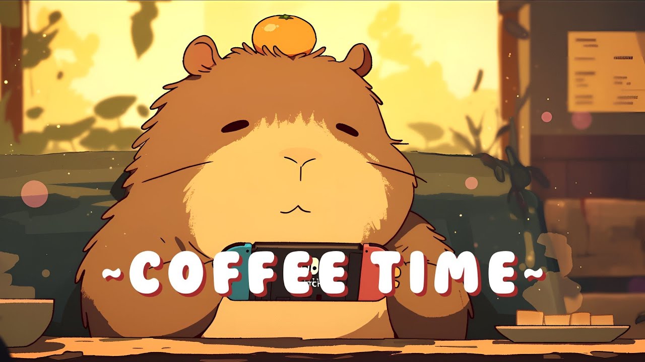 [1 Hour] Capybara Chill Station - Calm Music for Focus & Study ~ Cozy Atmosphere ~ 🦫 📝