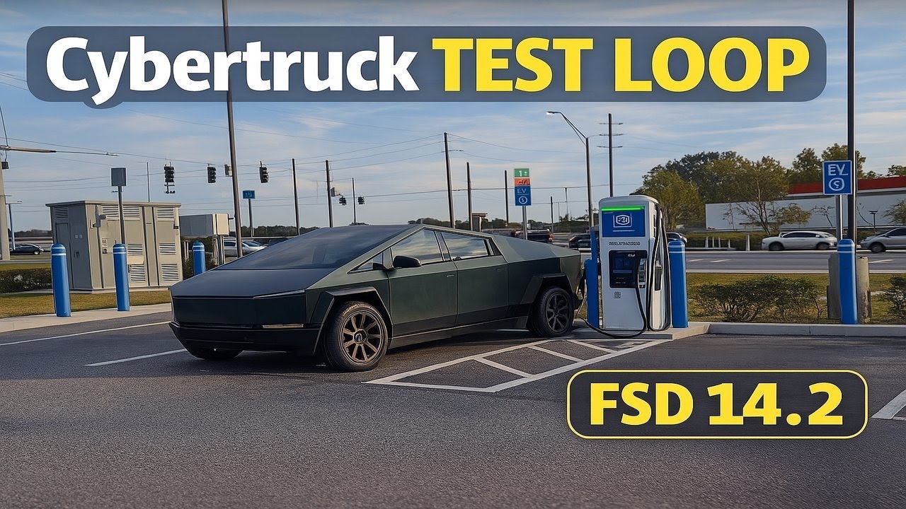 Tesla Cybertruck FSD v14.2 65 Mile Test loop