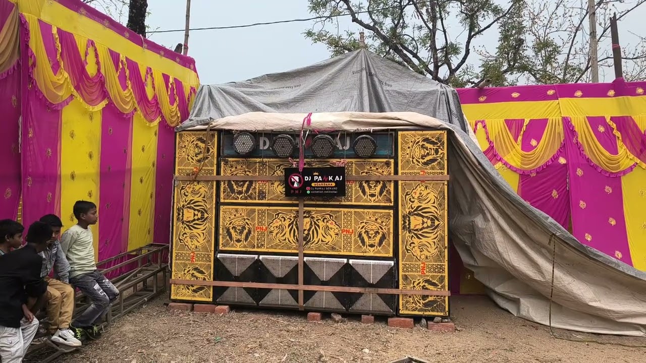 Dj pankaj at party setup khatarnak Hard vibration sound testing #djpankaj #djsarzen #djviral #dance 