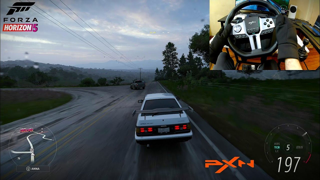 Turbo Toyota sprinter GT AE86 / Downhill Drive+Roaming / PXN V9 GEN 2 Shifter / Forza horizon 5 GP 