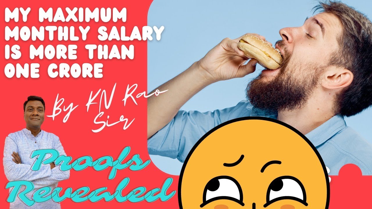 My maximum monthly Salary is more than One Crore || With Proof ||  by KN Rao Sir #knrao #GATE