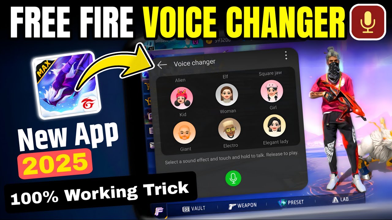 Free fire voice changer app 2025 | How To Change Voice In Free Fire | Voice Changer App For FreeFire