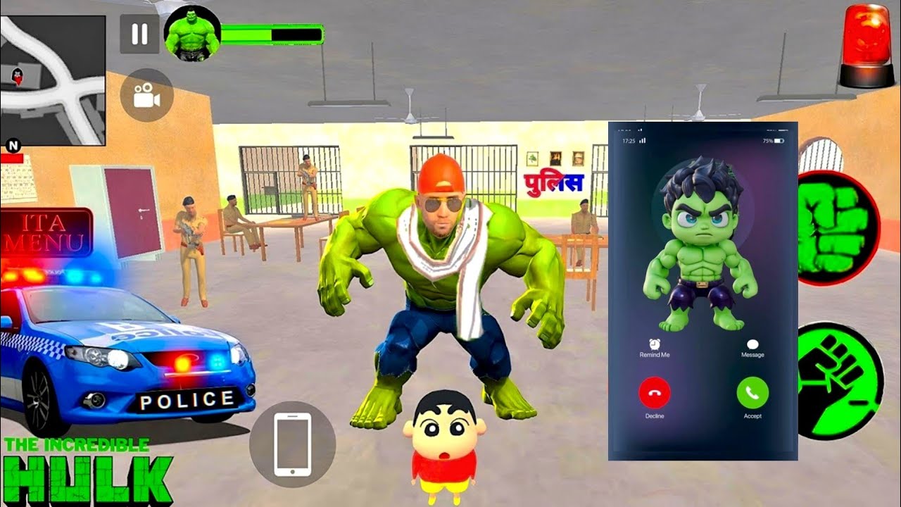 💥Franklin Se Milne Aya Viral Hulk 😱 Hulk calling franklin 🥳 Indian Trift auto simulator 🤯👮 Sinchan 