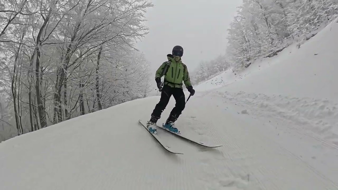 Foggy Ascent: Ski Touring & Snowy Roads at 3-5 Pigadia with GoPro max 2 