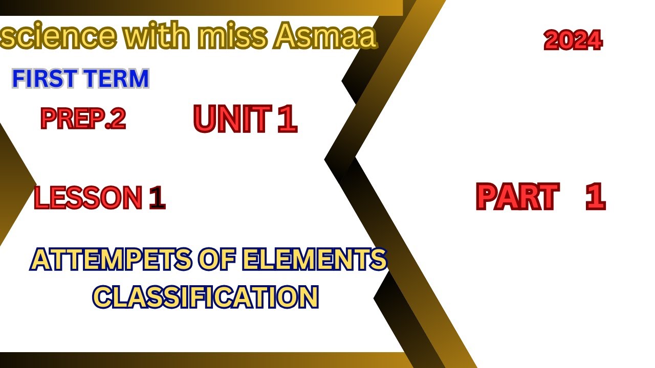 prep2-science-first term-2024-unit1-lesson1-attempts of elements classification-part1-ساينس 2 اعدادي