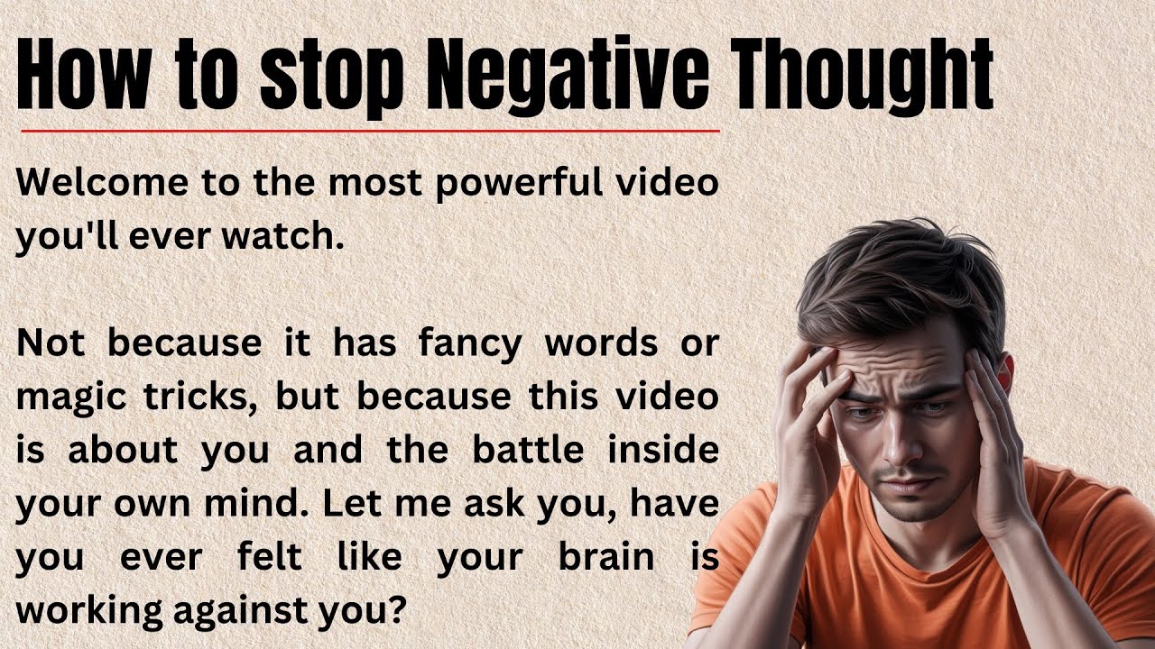 How to stop Negative Thought || Graded reader || English Speaking Practice || Improve Your English