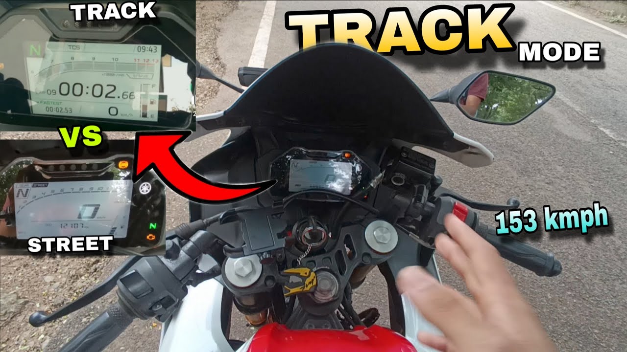 YAMAHA R15m/v4👍 TRACK VS STREET MODE || how to on track mode🔥 || #r15m #trackmode #topspeed 