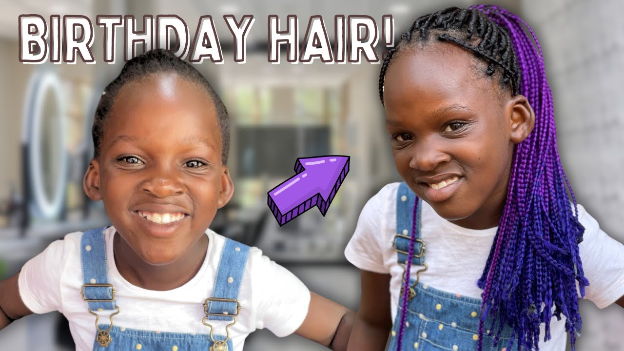 BIRTHDAY HAIR TRANSFORMATION: Tallie's Last Day Being 7! 💜✨