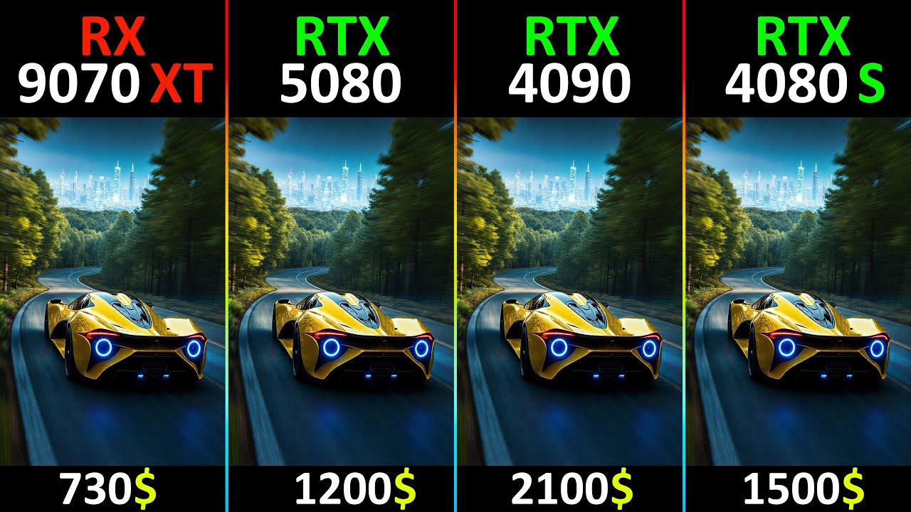 RX 9070 XT vs RTX 5080 vs RTX 4090 vs RTX 4080 SUPER TEST IN 10 GAMES | R7-9800X3D