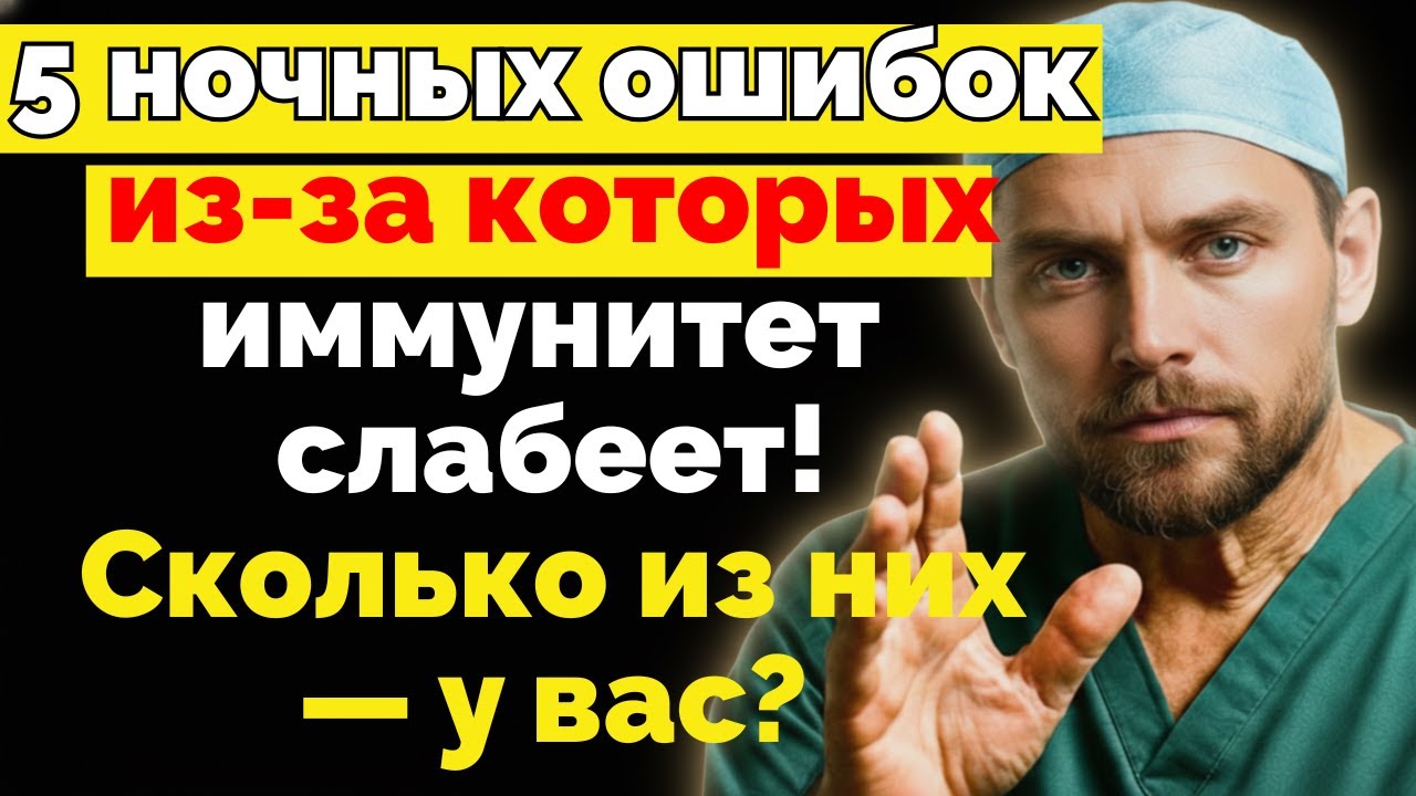 5 ночных ошибок, из за которых иммунитет слабеет! Сколько из них | питание для пожилых