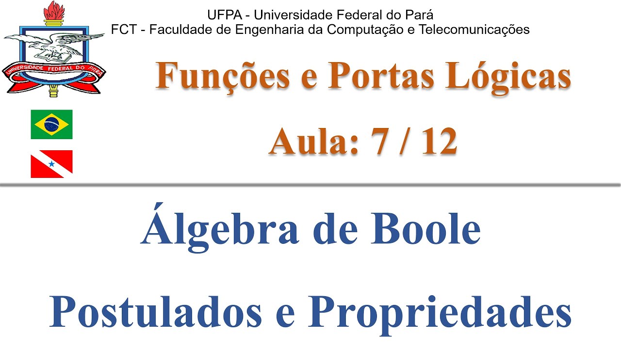 Álgebra de Boole. Introdução, postulados e propriedades - Funções lógicas #7/12 - Eletrônica Digital