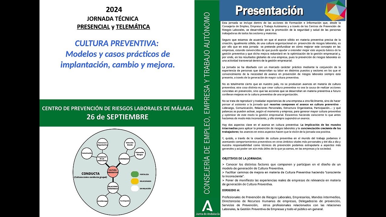 JORNADAS CPRL MÁLAGA CULTURA PREVENTIVA