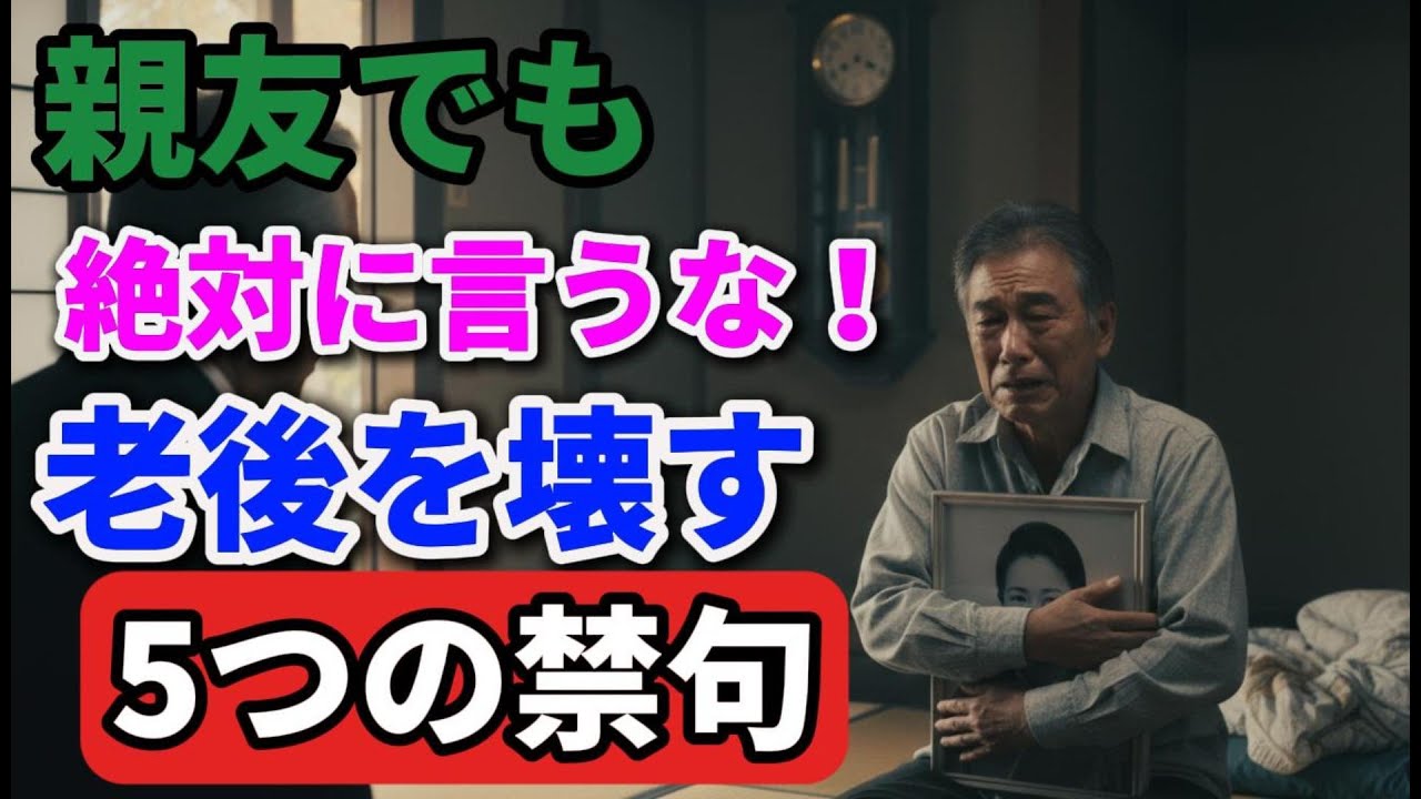 晩年、どんなに親しくても「絶対に言ってはいけない」5つの言葉。これを知らないと後悔します。#老後の暮らし #シニアライフ #終活 #人間関係 #人生経験 #感動する話 #年金生活 #生き方