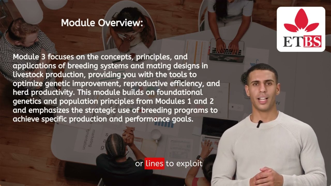 Breeding and Genetics in Livestock Production Module 3  Breeding Systems and Mating Designs in Live