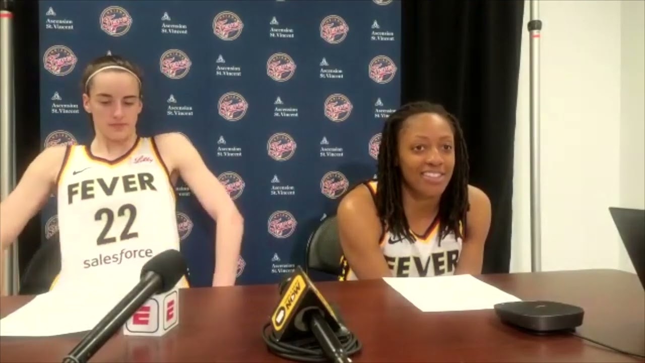 Caitlin Clark, Kelsey Mitchell, Christie Sides postgame media after 88-87 Indiana Fever loss to Sky