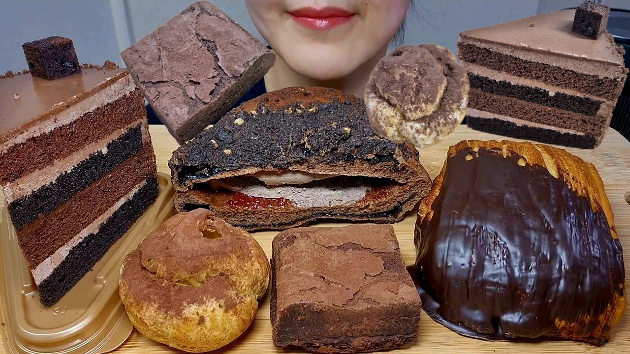 Mukbang chocolate dessert 뚜레쥬르 초코빵 먹방