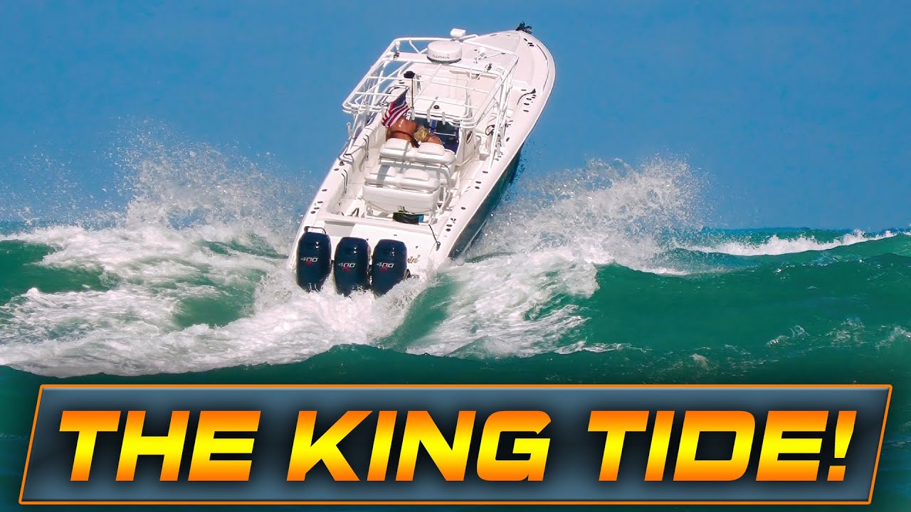 KING TIDE SLAMS BOATS AT HAULOVER INLET !! | WAVY BOATS