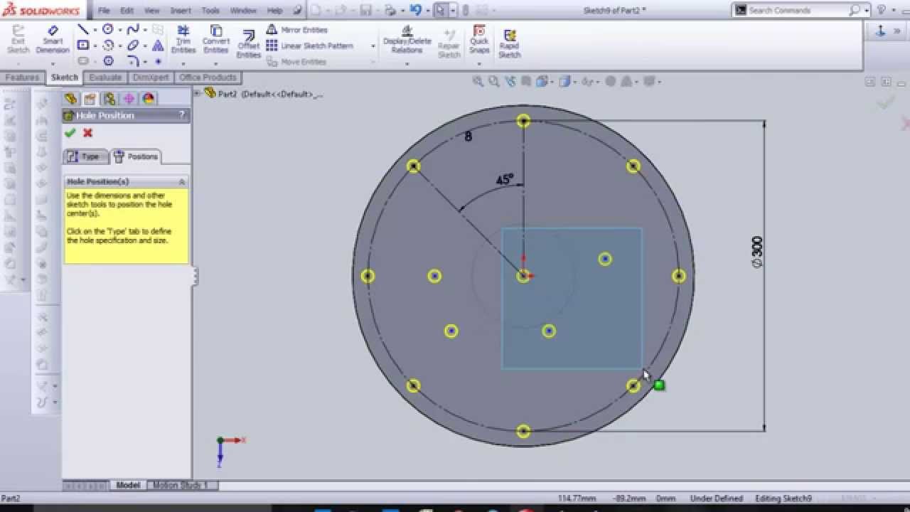 Solidworks hole wizard