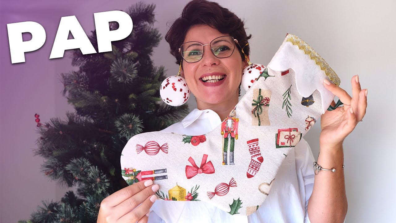 Bota de natal, fácil e rápida! #natal #costura #sew #sewing #passoapasso
