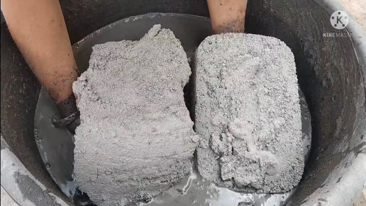 Asmr - Charcoal+sand cement huge blocks and chunks crumbling in lots of water 💦 @As_Asmr