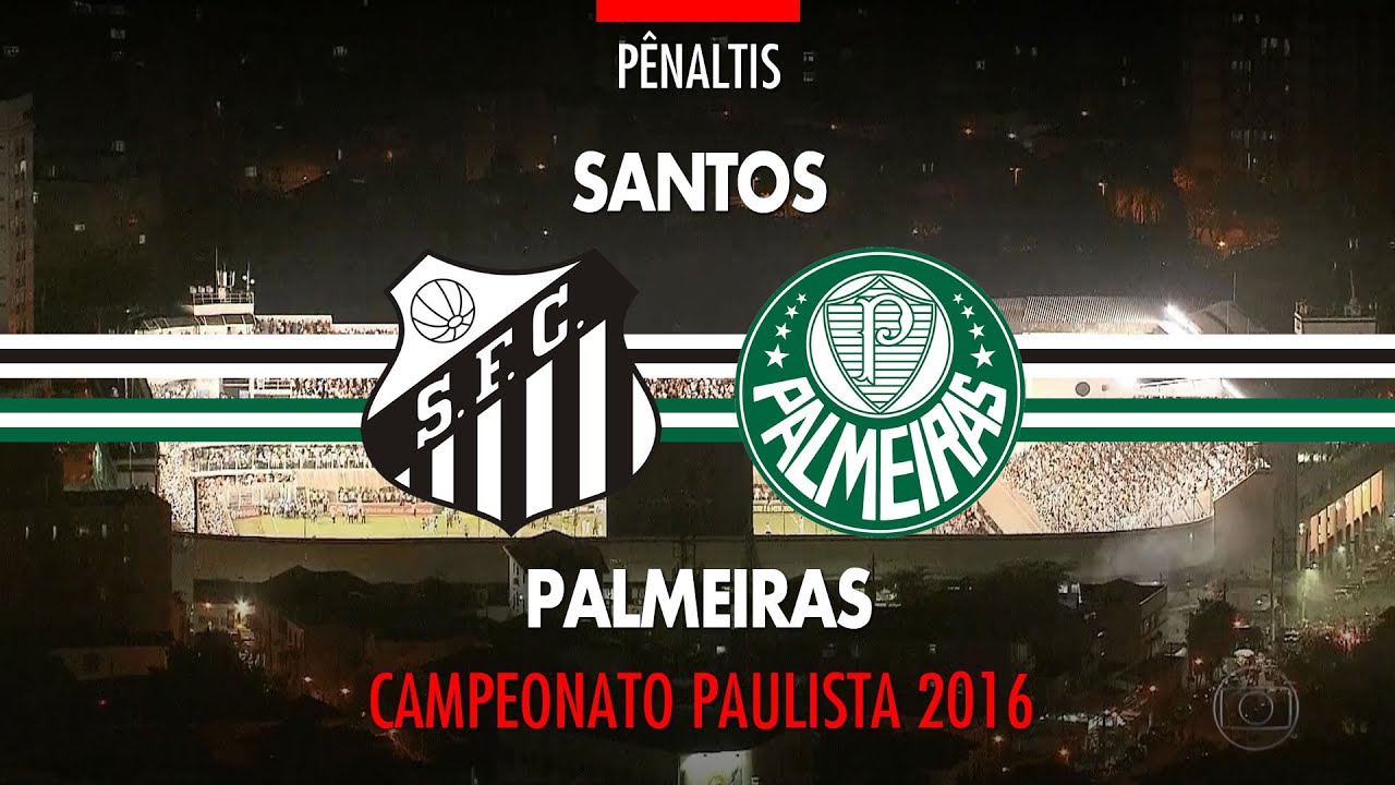 Pênaltis - Santos 3 x 2 Palmeiras - Paulistão - 24/04/2016