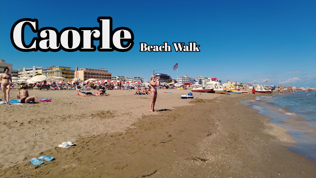 Caorle 4K   Beach Walk  Incredible DAY SUMMER 2022