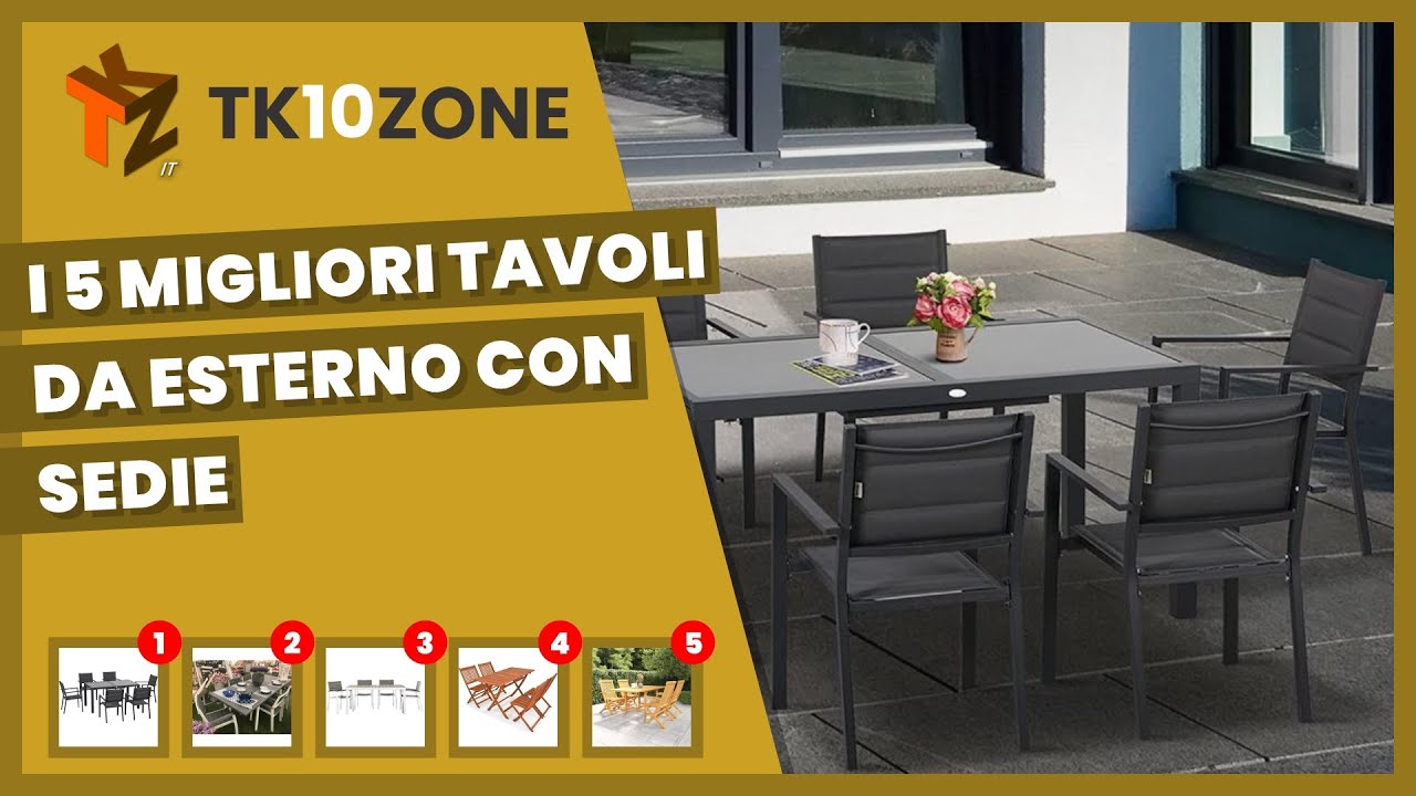 I 5 migliori tavoli da esterno con sedie