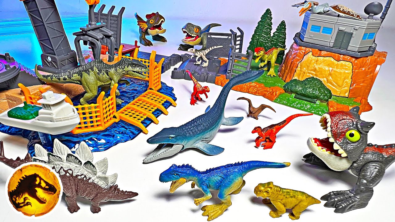 НОВЫЕ игровые наборы Jurassic World Dominion Minis Toys! Мозазавр, аллозавр, гиганотозавр