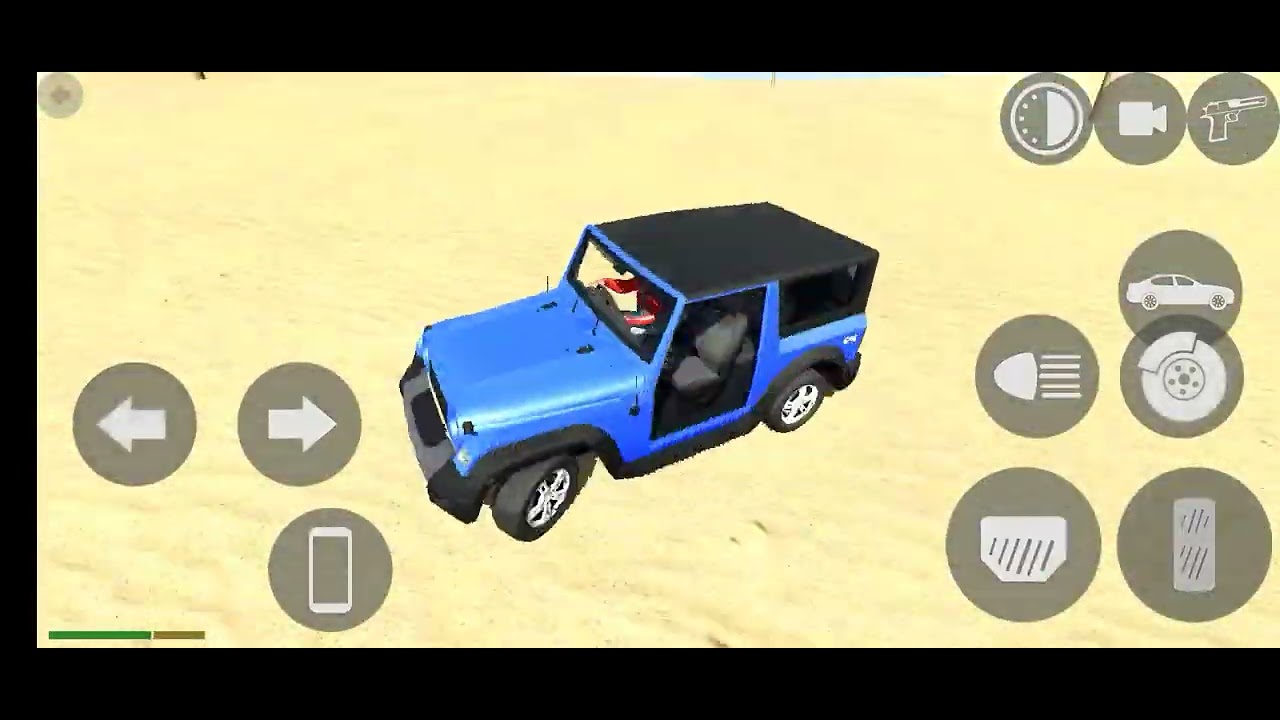 Blue Thar Driving 😄😀#indianbikedriving3d #automobile #gaming 