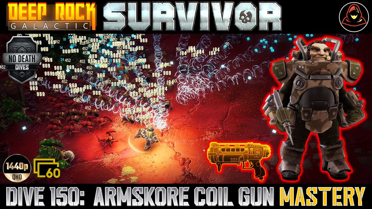 Deep Rock Galactic: Survivor | Dive 150: Weapon Mastery - ArmsKore Coil Gun (Haz 5)