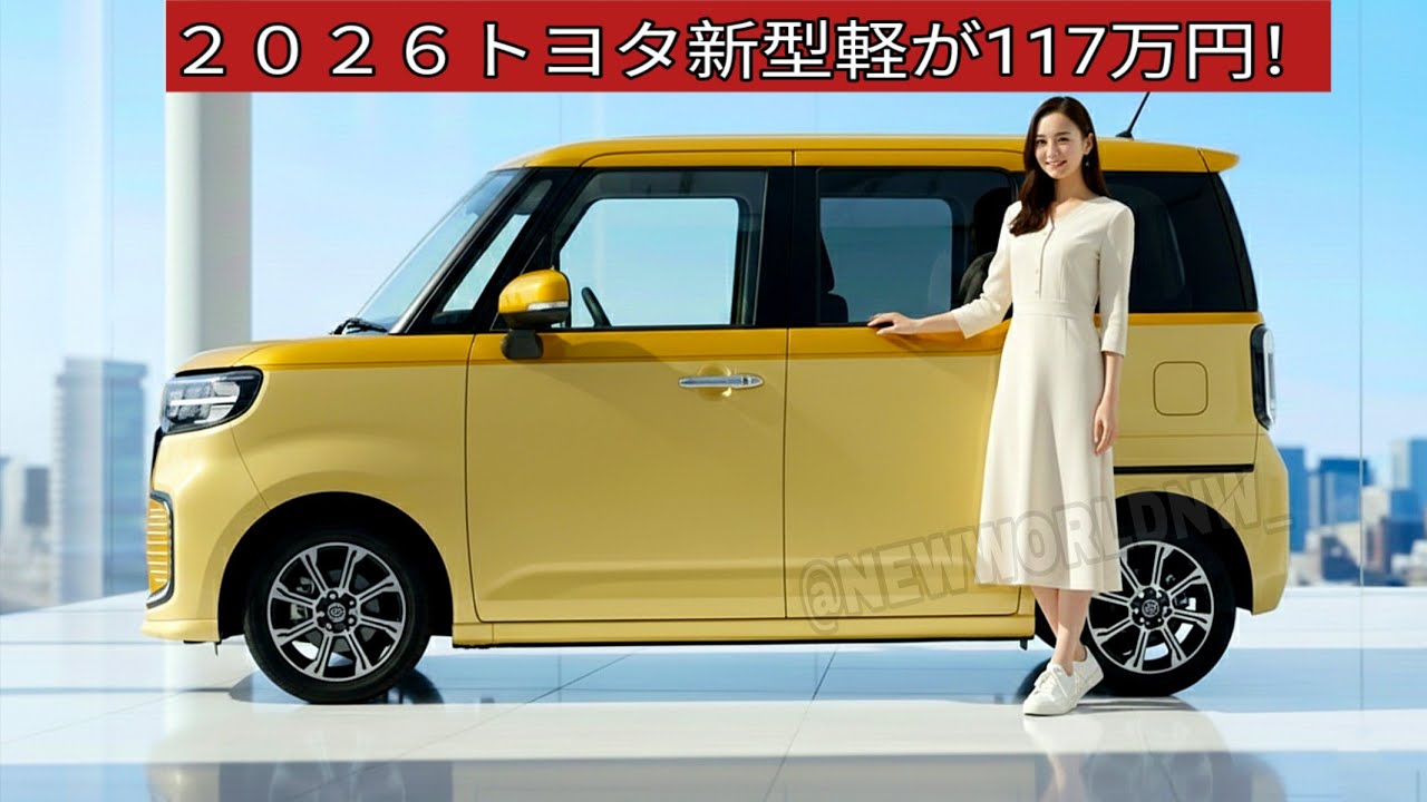 ２０２６トヨタ新型軽が117万円！アルファード顔でN-BOXより50万円安い衝撃モデル
