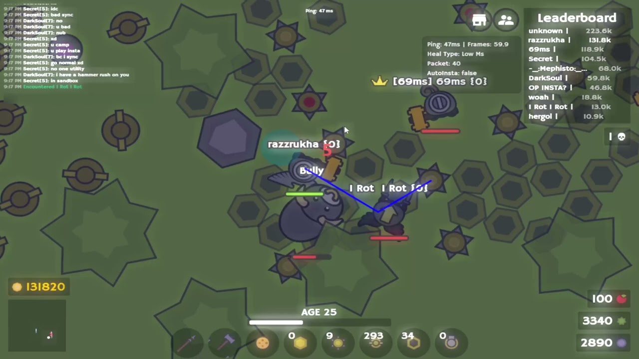 Destroy Instakillers | Moomoo.io hack |  MUnlim mod | Showcase