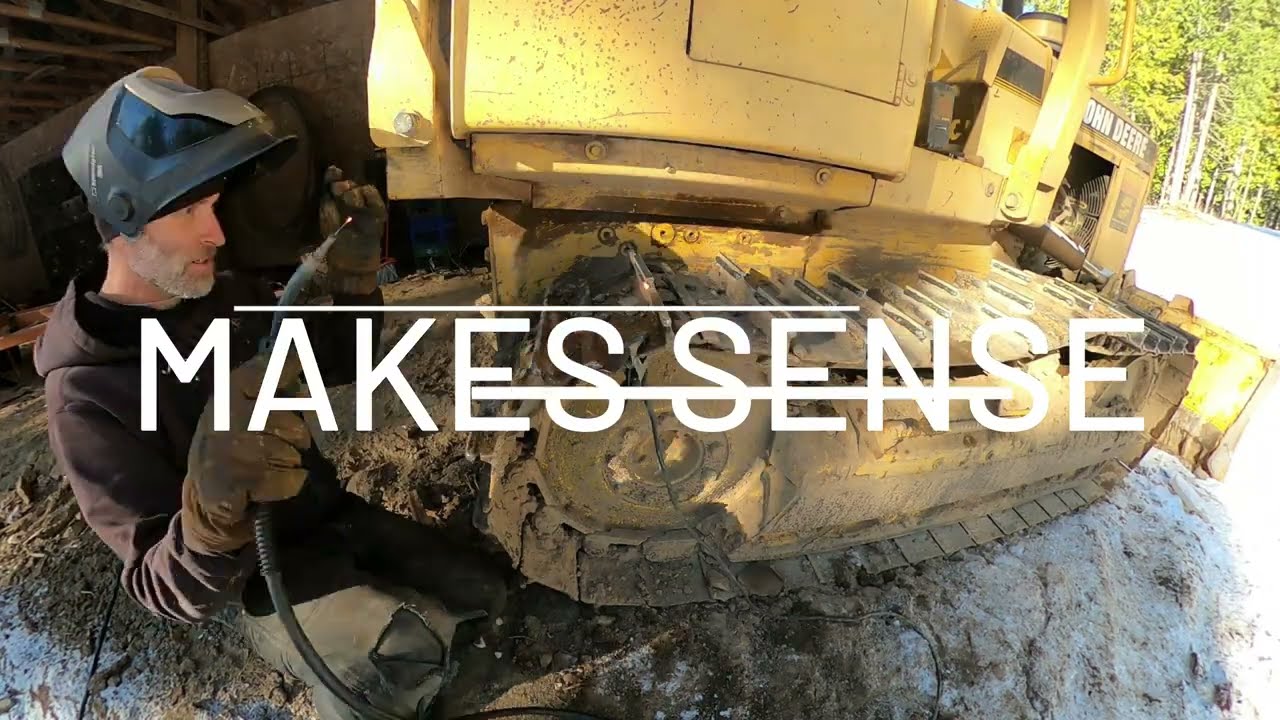 Welding on Dozer Grousers for Winter Traction!