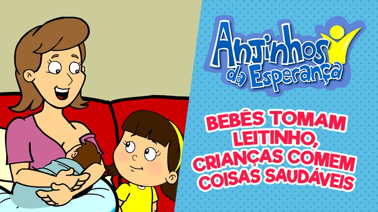 Bebes tomam leitinho, crianças comem coisas saudáveis  - Anjinhos da Esperança
