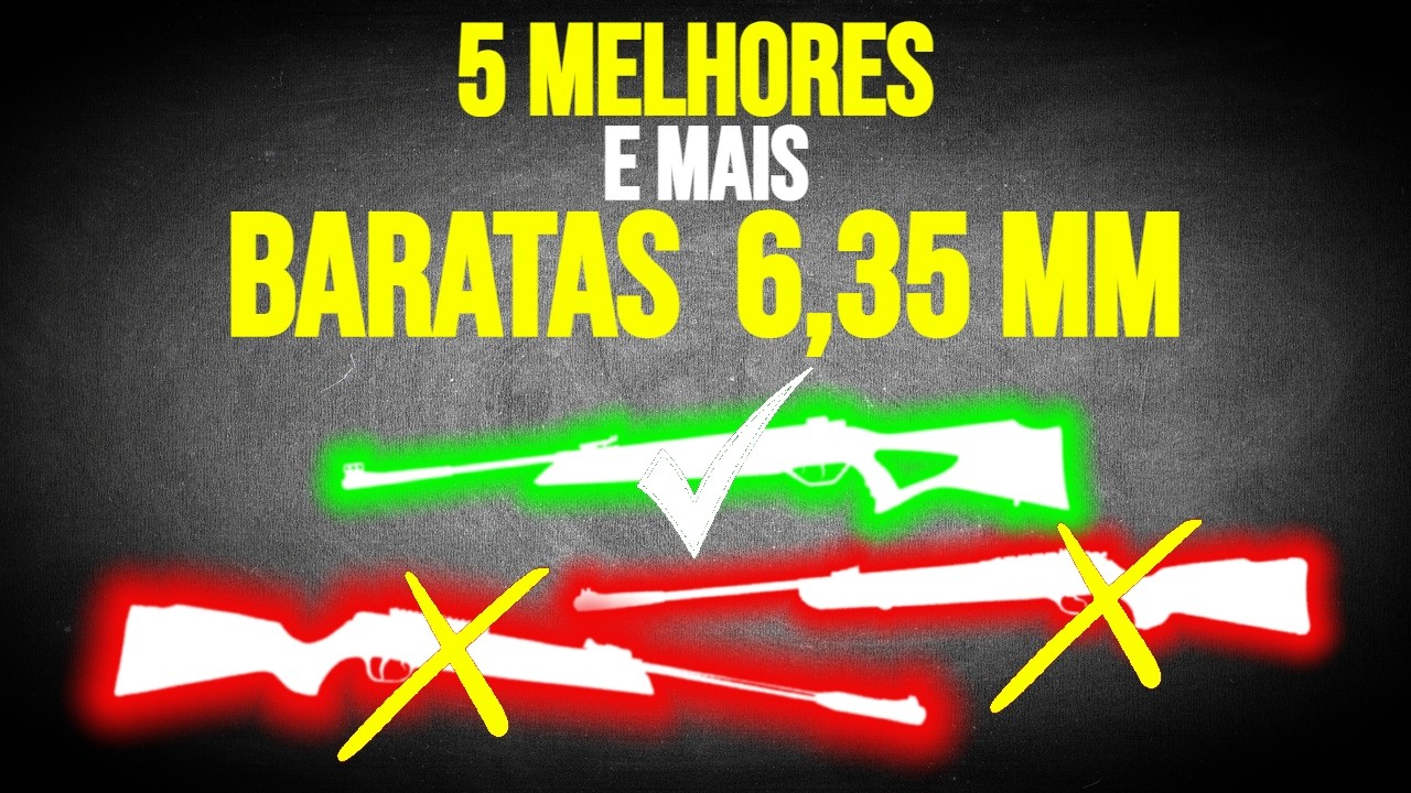 Essas são as 5 MELHORES e mais BARATAS Carabinas de pressão Gás Ram 6,35 mm