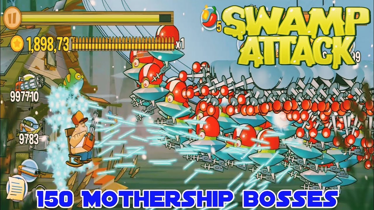 Swamp Attack 150 Mothership Bosses