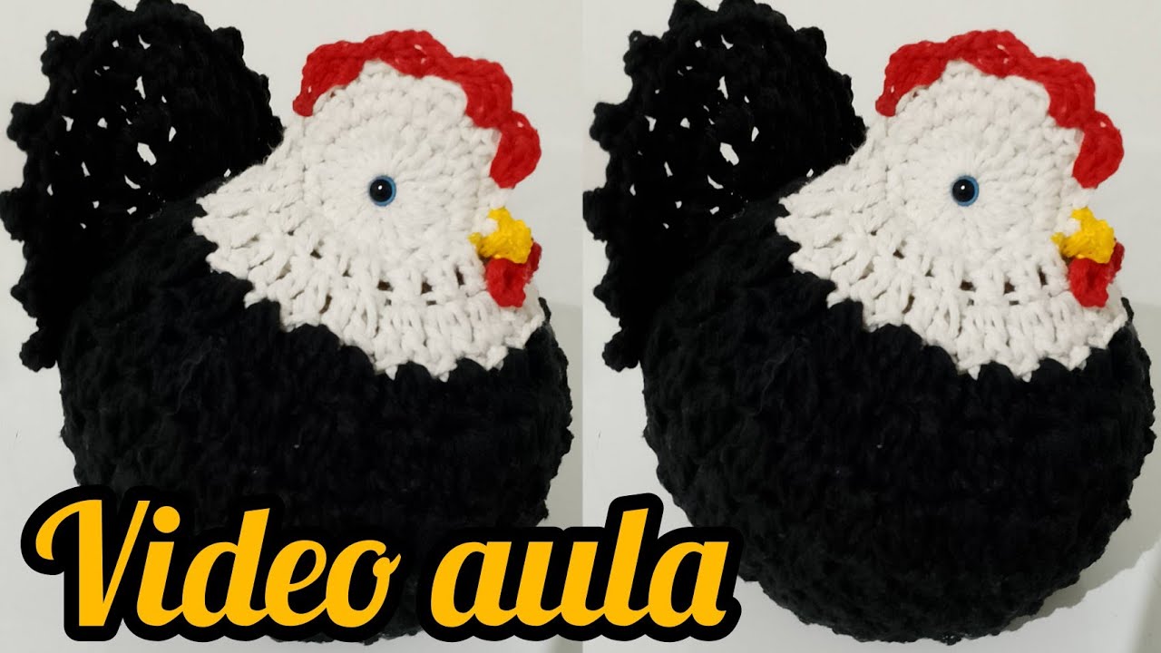 PESO DE PORTA De Crochê GALINHA FOFA