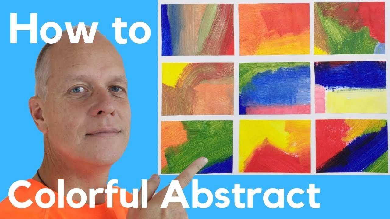 Abstract acrylic painting ideas for beginners - colorful abstract art paintings