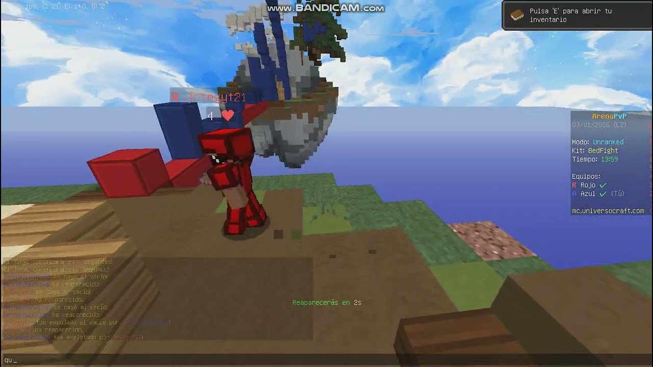 jugando bed wars