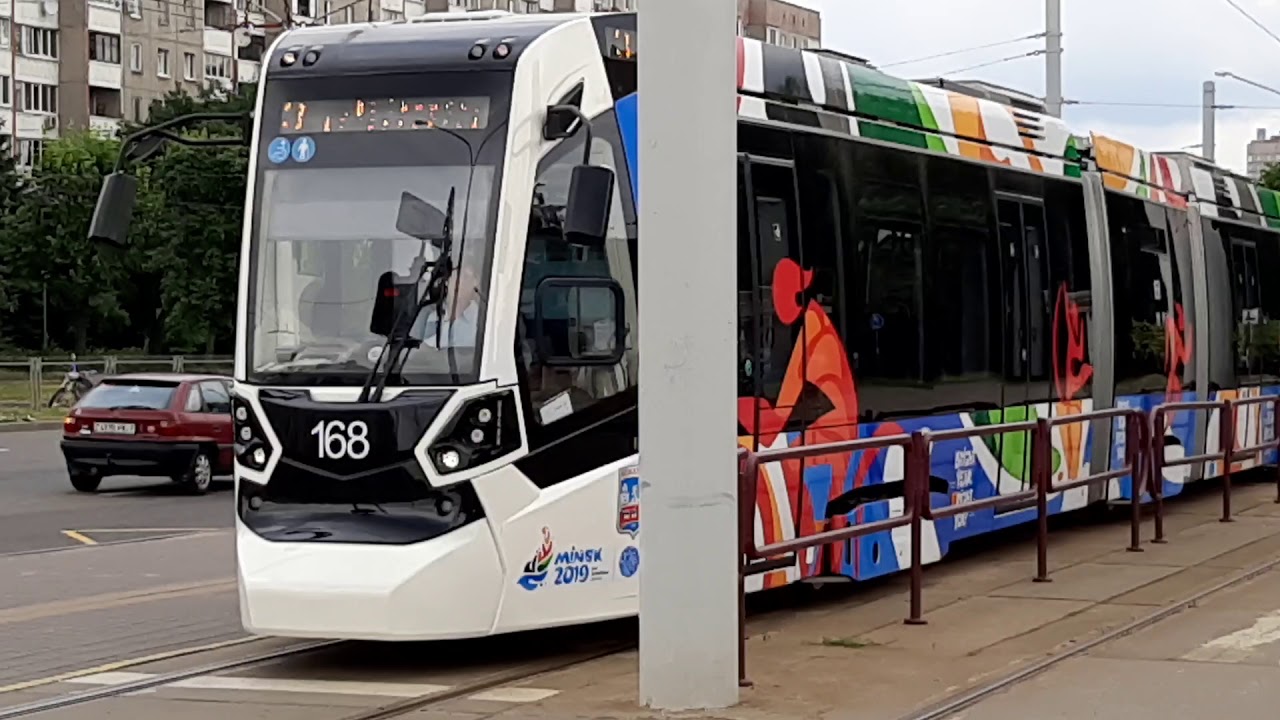 Минск, трамвай Stadler Метелица, 22 июня 2019 г.