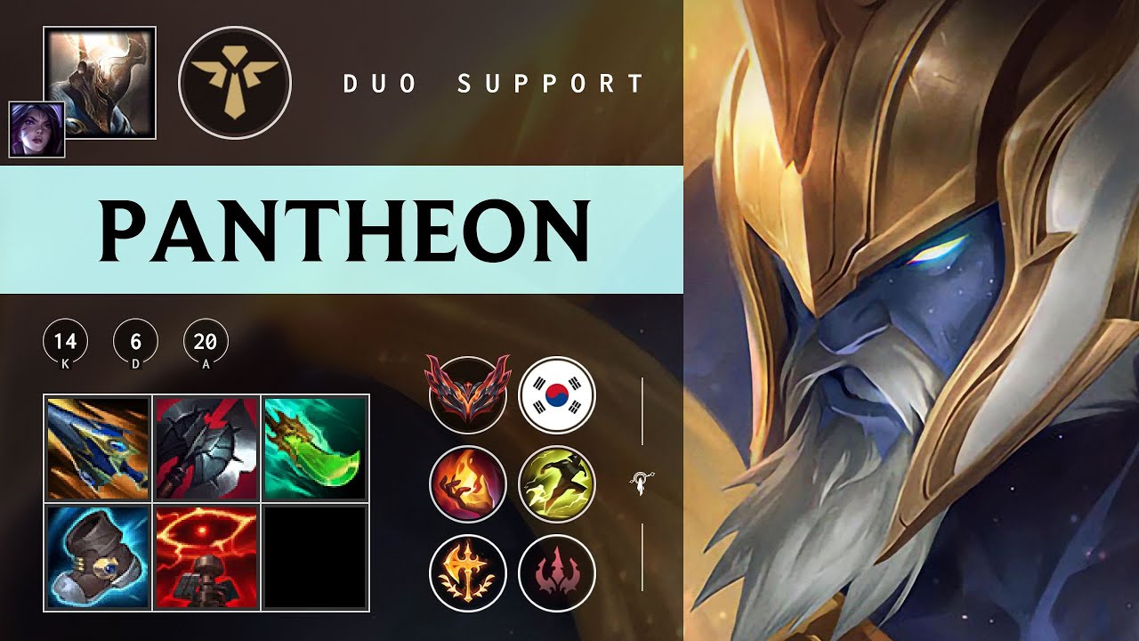 Pantheon Support vs Rell - KR Grandmaster Patch 25.22