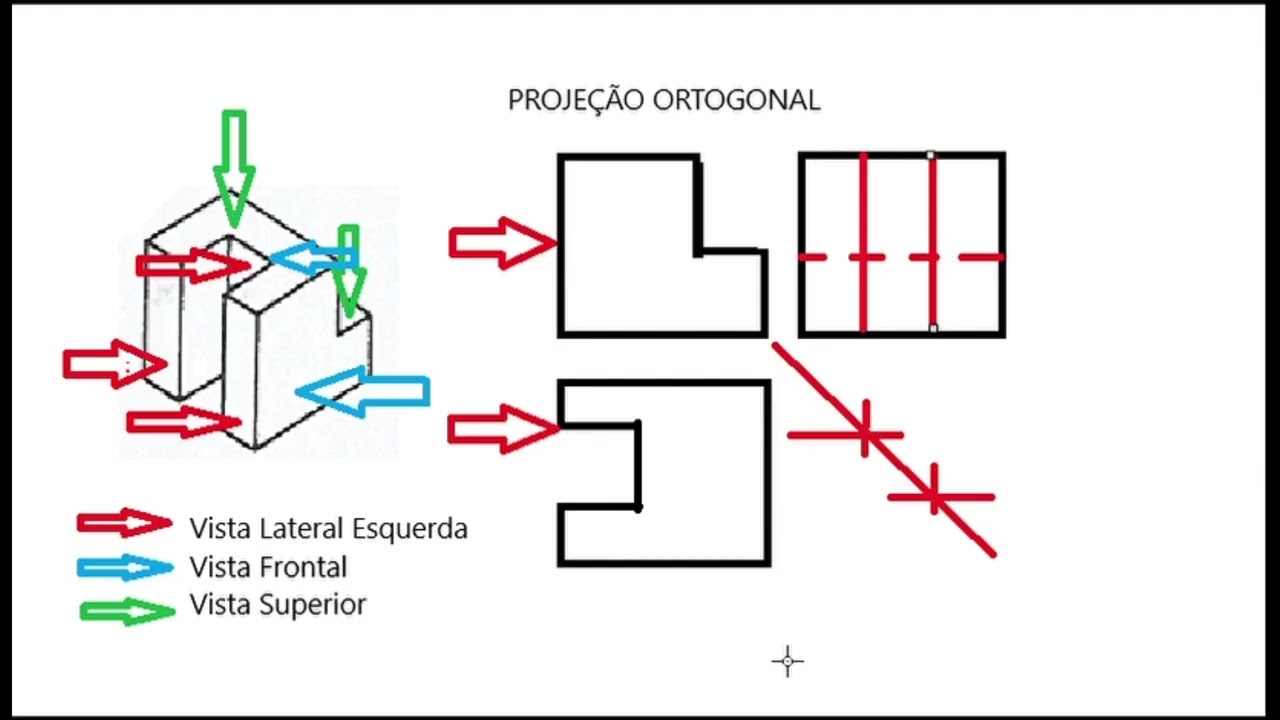 Como Completar Projeção Ortogonal no Desenho Técnico – Passo a Passo Simples