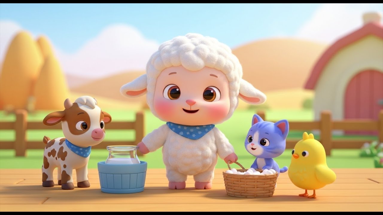 Lala Lamb Loves Milk! 🐑🥛 | Fun Animal & Healthy Eating Song for Kids | Nursery Rhymes & Songs