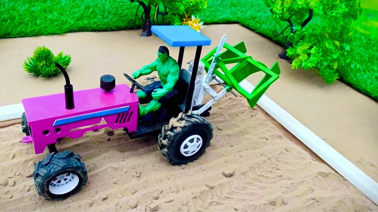 Diy diorama making mini motor water pump science project | Mini Tractor@PwnCreator