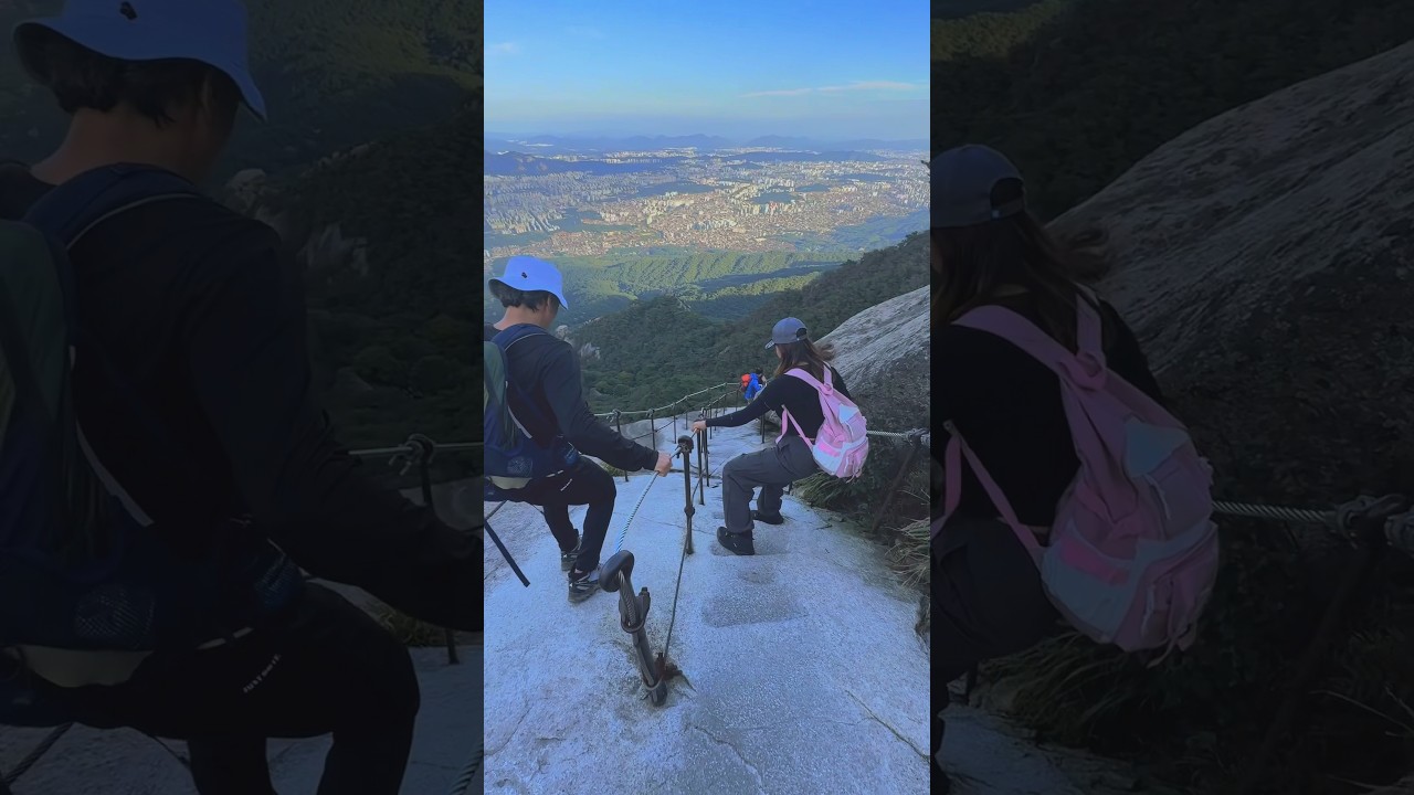 One miss game finish🥹|| hiking near seoul korea bukhansan national park #travel #mountains #hiking